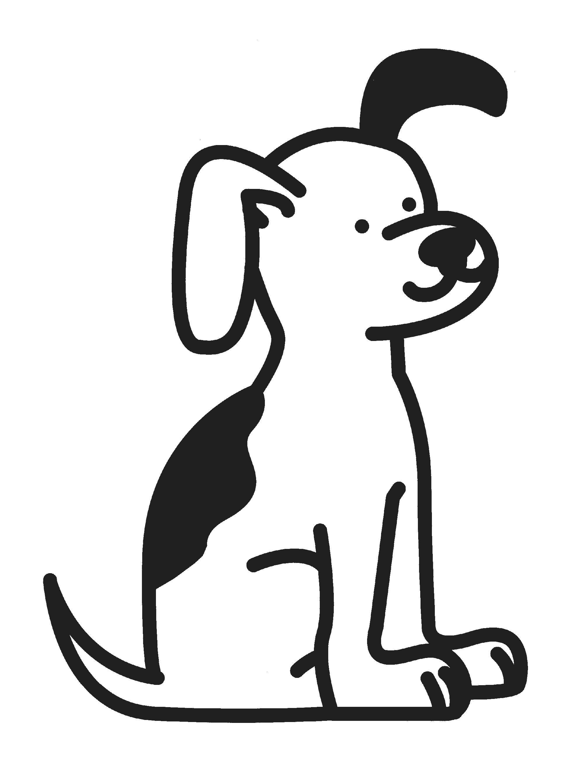 Раскраска Черноухая собака
